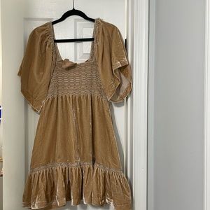 Free People Dried Currant Velvet Easy To Love Mini Dress Size M